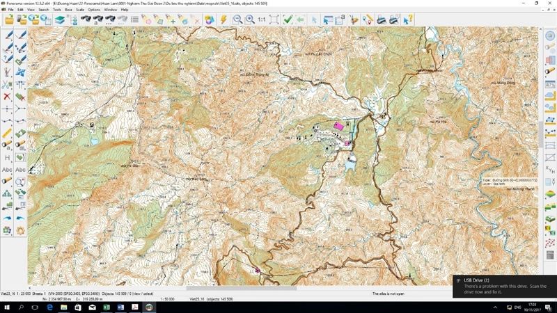 Giao diện phần mềm GIS Panorama 2012
